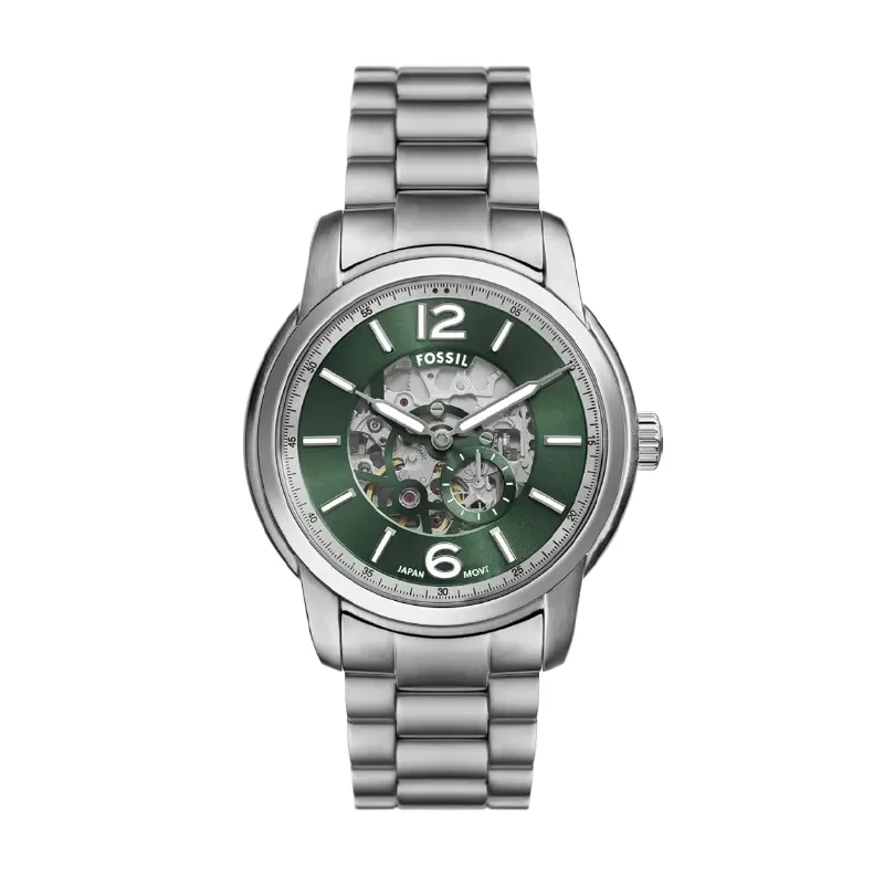 Fossil Heritage Automatic Green Skeleton Watch- ME3262